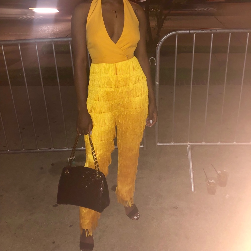 Lavish Alice Yellow Jumpsuit